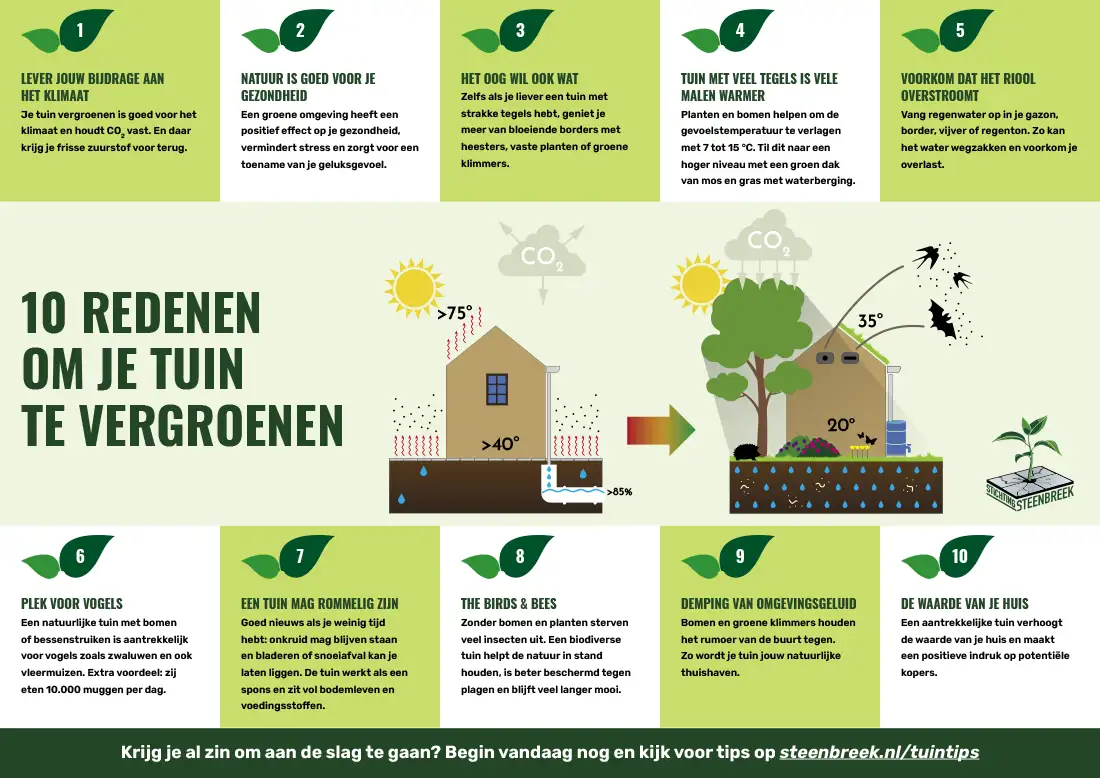 10 REDENEN<br />
OM JE TUIN<br />
TE VERGROENEN